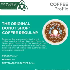 The Original Donut Shop® Single-Serve Coffee K-Cup®, Medium Roast, Carton Of 48