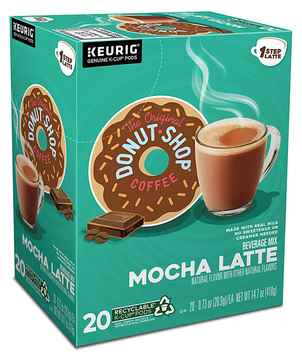 The Original Donut Shop® Single-Serve K-Cup®, 1-Step Mocha Latte, Carton of 20