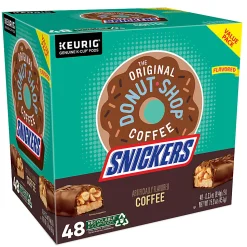 The Original Donut Shop Snickers Coffee Keurig Single Serve K-Cup Pods, Light Roast, Box Of 48 Pods