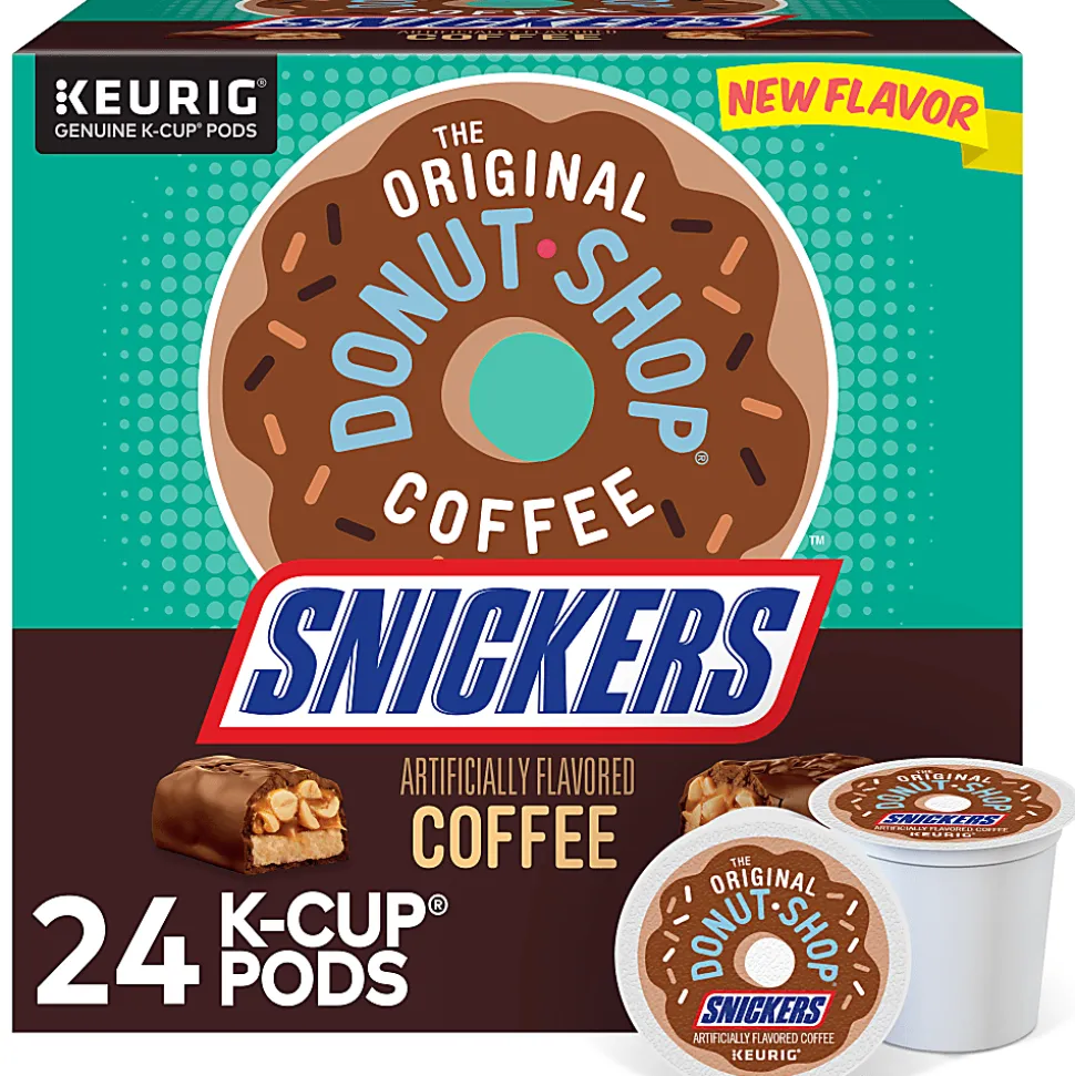 The Original Donut Shop Snickers Coffee, K-Cup Pods, Box of 24 Pods