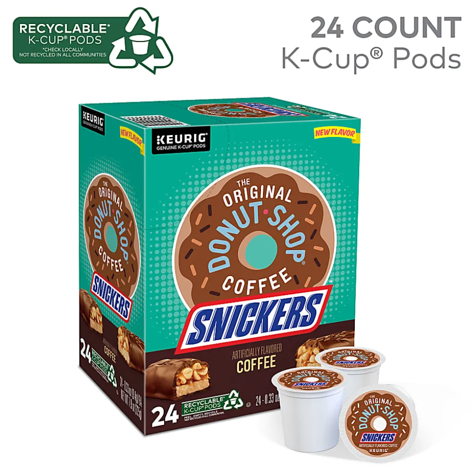 The Original Donut Shop Snickers Coffee, K-Cup Pods, Box of 24 Pods