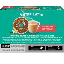 The Original Donut Shop Vanilla Latte Single Serve Coffee K-Cup Pods, Pack Of 10 Pods