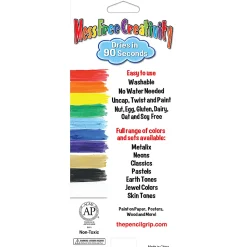 The Pencil Grip Kwik Stix Tempera Paint Sticks, Rainbow Colors, 10 Sticks Per Pack, Set Of 2 Packs