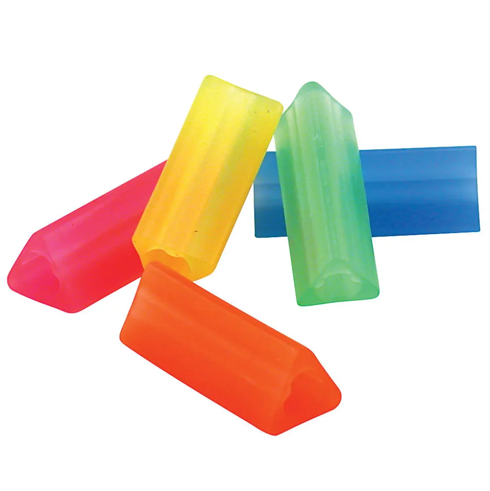 The Pencil Grip™ Triangle Pencil Grips, 1 3/4", Assorted Colors, 36 Per Bag, Pack Of 2