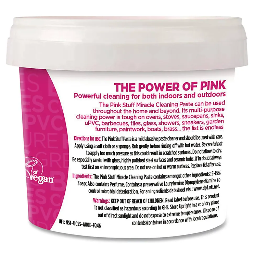 The Pink Stuff Miracle Cleaning Paste, Fruity Scent, 17.6 oz Jar, 6/Carton