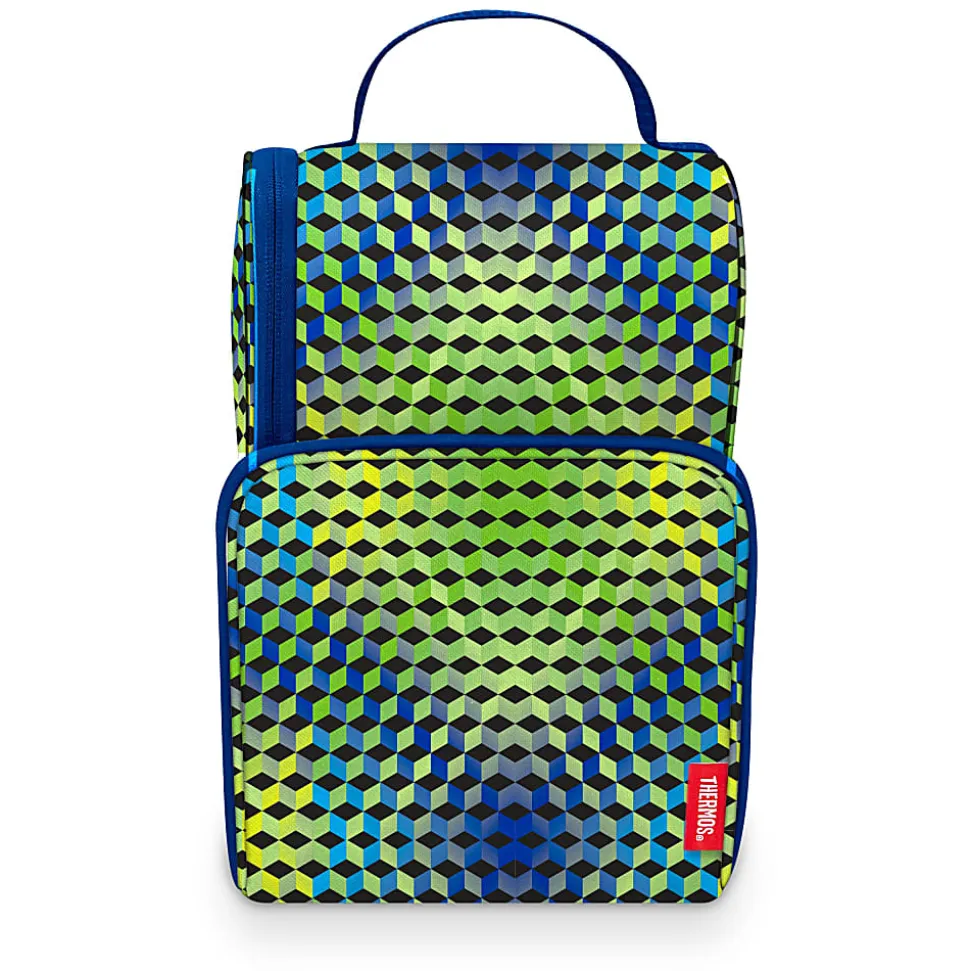 Thermos Dual Compartment Insulated Lunch Kit, 10-1/2”H x 7”W x 4-3/4”D, 3D Cube Print