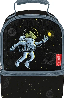 Thermos Dual-Compartment Lunch Kit, 9”H x 6-3/4”W x 6-1/4”D, Space Frog