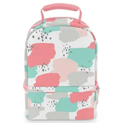 Thermos Dual Compartment Lunch Kit Pastels, 6.75in x 6.25in x 9in, Pastel Multicolor, 1PC