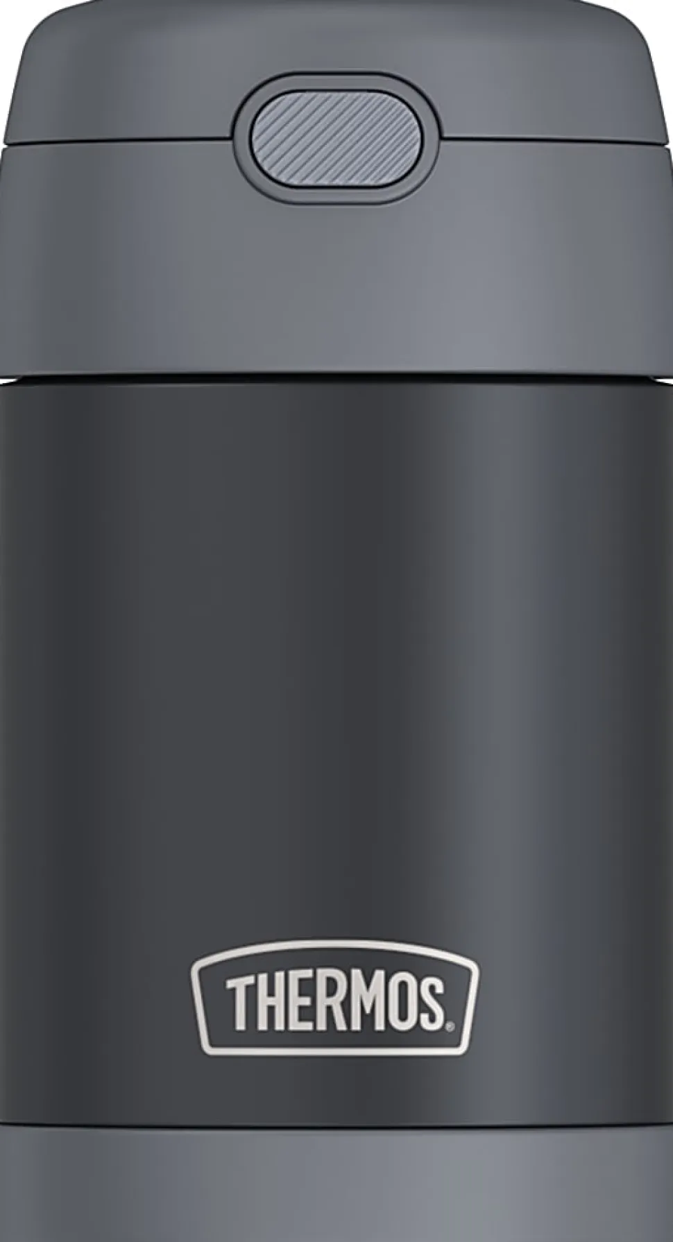 Thermos FUNTAINER Insulated Stainless Steel Food Jar with Folding Spoon, 16 Oz, Gray