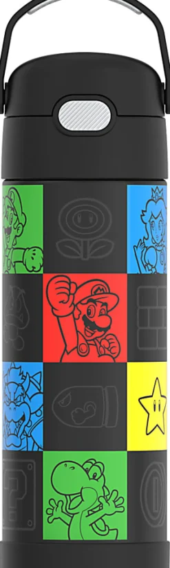 Thermos Licensed FUNtainer Hydration Bottle, 16 Oz, Super Mario Bros