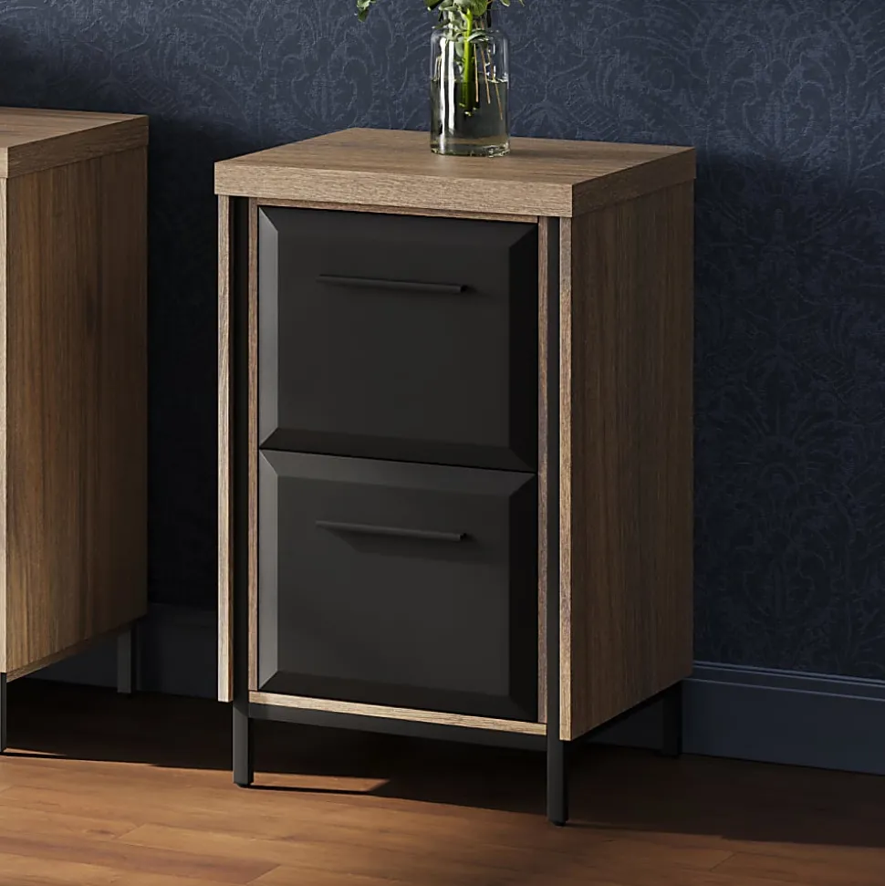 Thomasville® Alderbrook 21"D Vertical 2-Drawer File Cabinet, Walnut/Matte Black