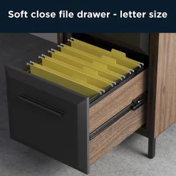Thomasville® Alderbrook 21"D Vertical 2-Drawer File Cabinet, Walnut/Matte Black