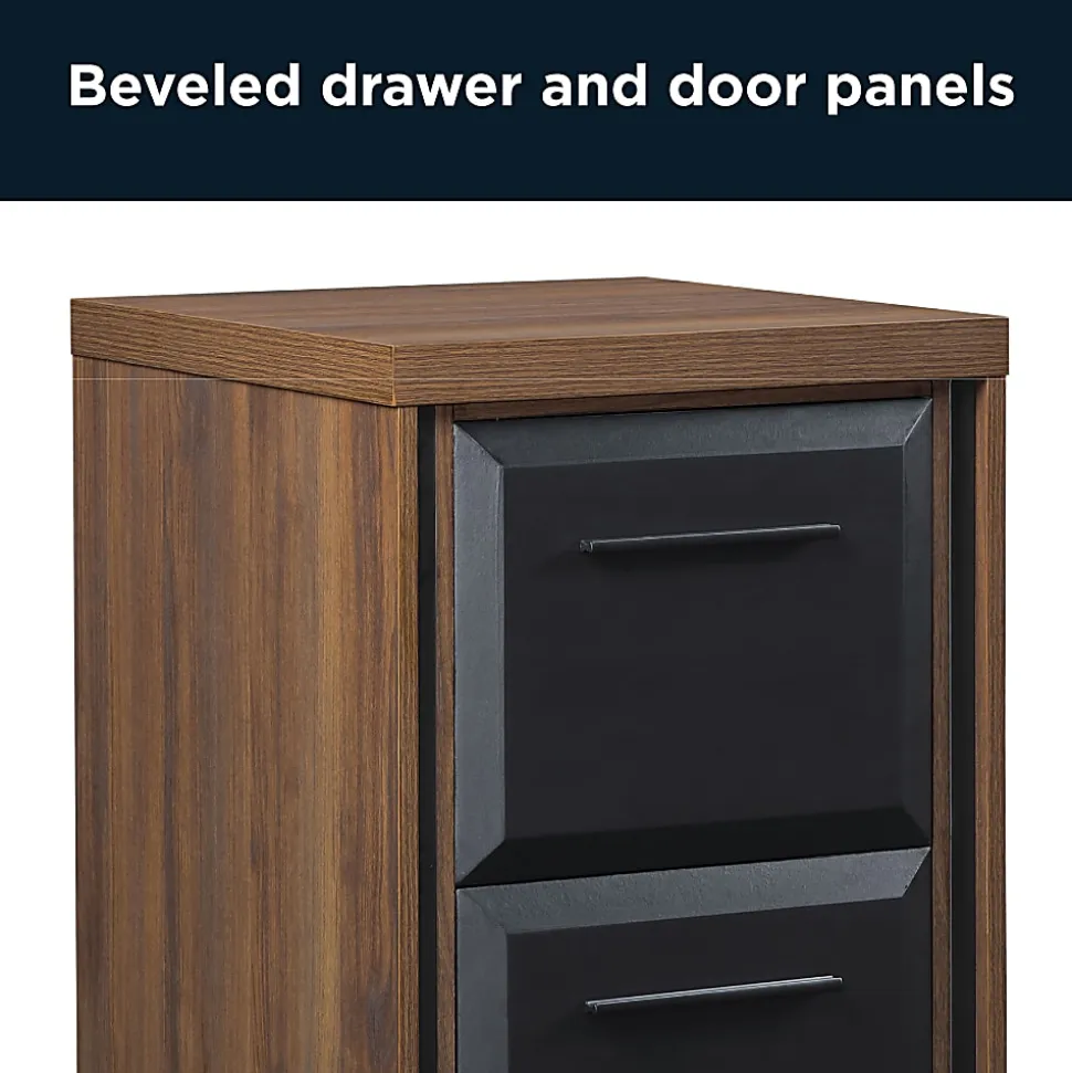 Thomasville® Alderbrook 21"D Vertical 2-Drawer File Cabinet, Walnut/Matte Black