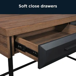 Thomasville Alderbrook 48"W Writing Desk, Walnut/Matte Black