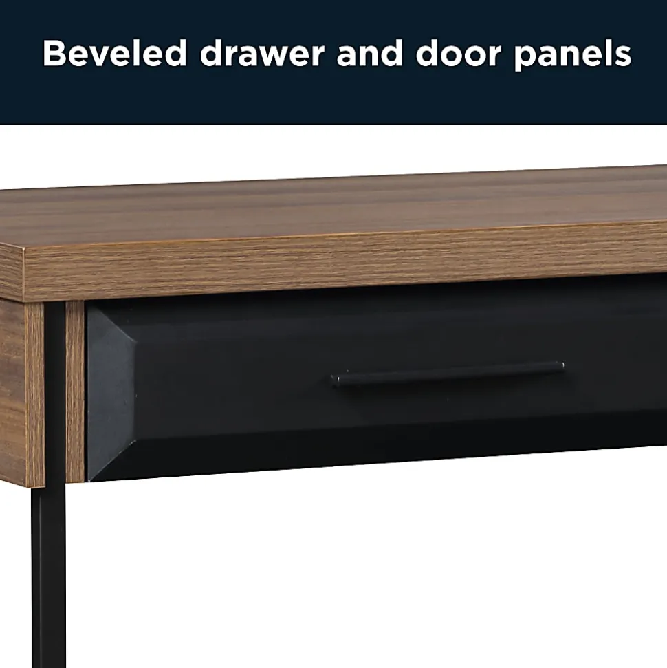 Thomasville Alderbrook 48"W Writing Desk, Walnut/Matte Black