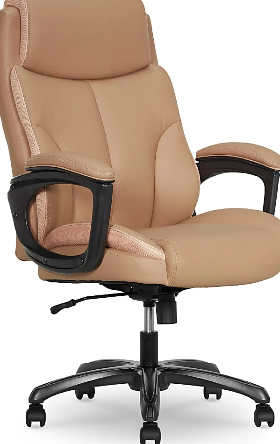 Thomasville® Danvers Ergonomic High-Back Faux Leather Big & Tall Executive Office Chair, Tan