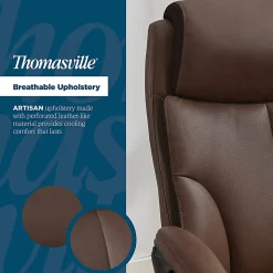 Thomasville® Danvers Ergonomic High-Back Faux Leather Big & Tall Executive Office Chair, Dark Brown