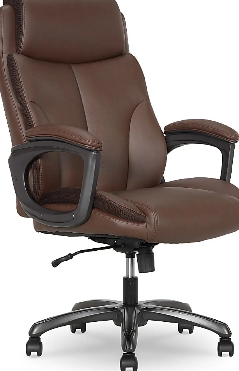 Thomasville® Danvers Ergonomic High-Back Faux Leather Big & Tall Executive Office Chair, Dark Brown
