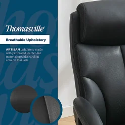 Thomasville® Danvers Ergonomic High-Back Faux Leather Big & Tall Executive Office Chair, Black