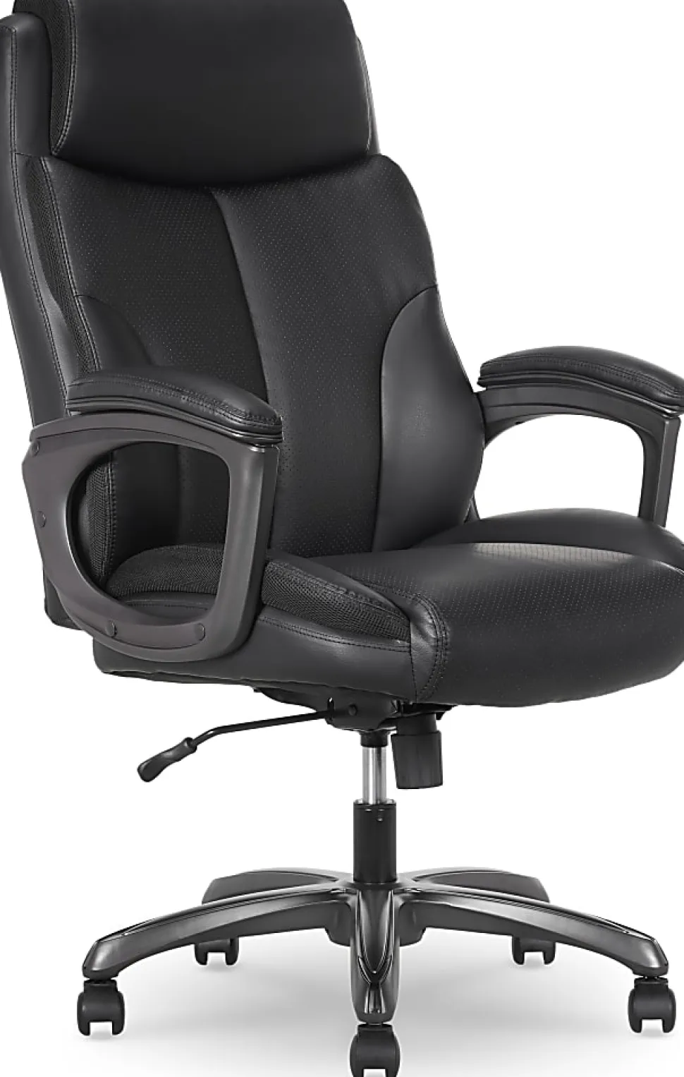 Thomasville® Danvers Ergonomic High-Back Faux Leather Big & Tall Executive Office Chair, Black