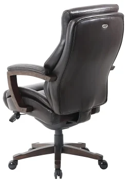 Thomasville® Edinger Ergonomic Bonded Leather Big & Tall High-Back Chair, Brown