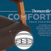 Thomasville Fendley Ergonomic Faux Leather Mid-Back Office Chair, Dark Brown