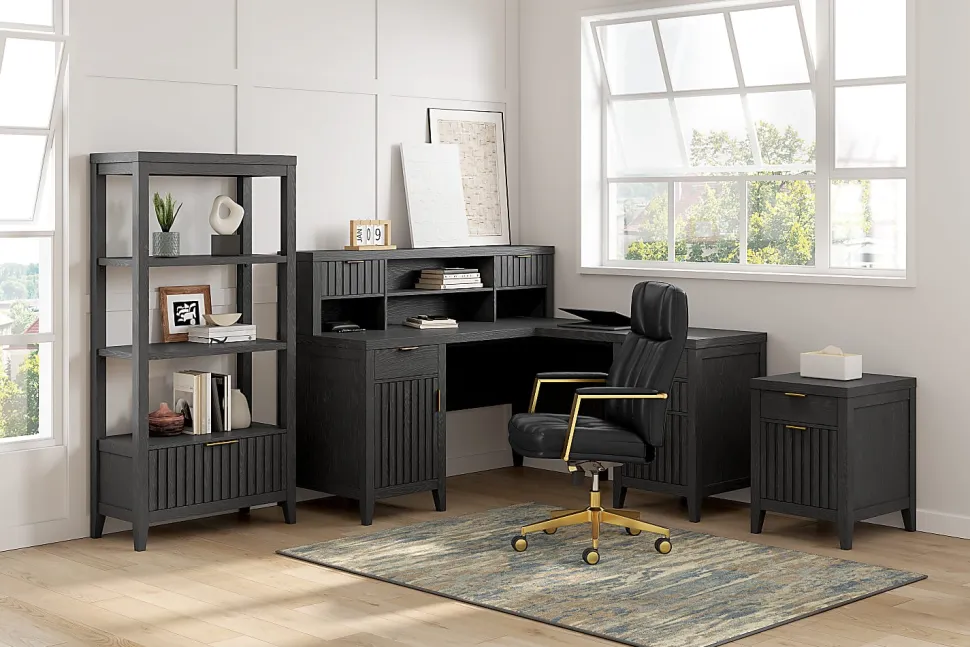 Thomasville® Rivington 20-3/4"D Vertical 2-Drawer File Cabinet, Raven Black