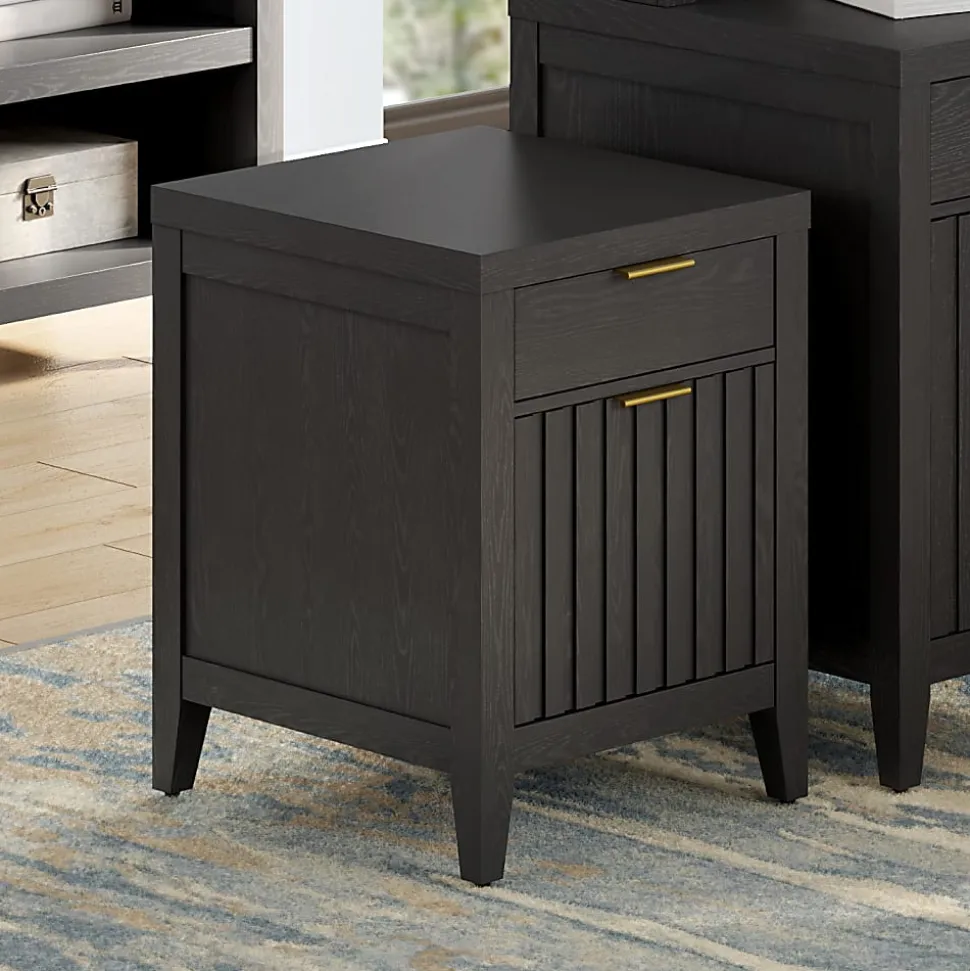 Thomasville® Rivington 20-3/4"D Vertical 2-Drawer File Cabinet, Raven Black
