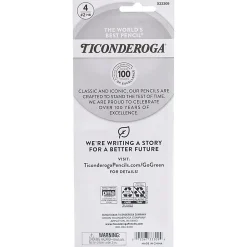 Ticonderoga® Beginner Pencils, Presharpened, #2 Lead, Medium Soft, Pack of 4