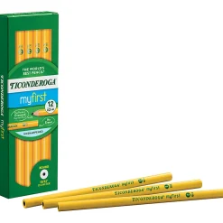 Ticonderoga® Beginners' Elementary Untipped Wood Pencils, HB Lead, Pack of 12