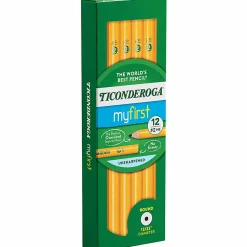 Ticonderoga® Beginners' Elementary Untipped Wood Pencils, HB Lead, Pack of 12