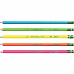 Ticonderoga Dixon Pencils, No 2, Soft, Assorted Neon, Pack Of 18 Pencils