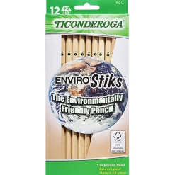 Ticonderoga® EnviroStik® Pencils, Presharpened, #2 Lead, Soft, Pack of 12
