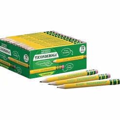 Ticonderoga® Golf Pencils With Erasers, Presharpened, #2 Lead, Pack of 72