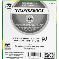 Ticonderoga® Golf Pencils With Erasers, Presharpened, #2 Lead, Pack of 72