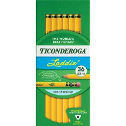 Ticonderoga® Laddie Tri-Write Triangular No. 2 Pencils, #2 Lead, Soft, Pack of 36