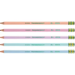 Ticonderoga® Pastel Pencils, #2 Soft, Assorted Colors, Pack Of 10 Pencils