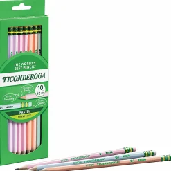 Ticonderoga® Pastel Pencils, #2 Soft, Assorted Colors, Pack Of 10 Pencils