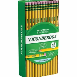 Ticonderoga® #2 Pencils, #2 Lead, Soft, Pack of 72