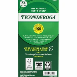 Ticonderoga® #2 Pencils, #2 Lead, Soft, Pack of 72