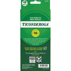 Ticonderoga Pencils, #2 Medium Soft Lead, Yellow Barrel, Box Of 48 Pencils