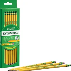 Ticonderoga® Pencils, Presharpened, #2 Lead, Soft, Pack of 18