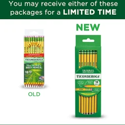 Ticonderoga® Pencils, Presharpened, #2 Lead, Soft, Pack of 18