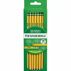 Ticonderoga® Pencils, Presharpened, #2 Lead, Soft, Pack of 18