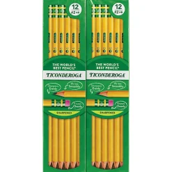 Ticonderoga® Pencils, Presharpened, #2 Lead, Soft, Pack of 12