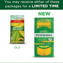 Ticonderoga® #2 Pre-sharpened Pencils, 0.7 mm, Yellow, Pack Of 72 Pencils