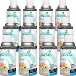 TimeMist® Premium Metered Air Freshener Refills, 6.6 Oz, Clean & Fresh, Carton of 12 Units