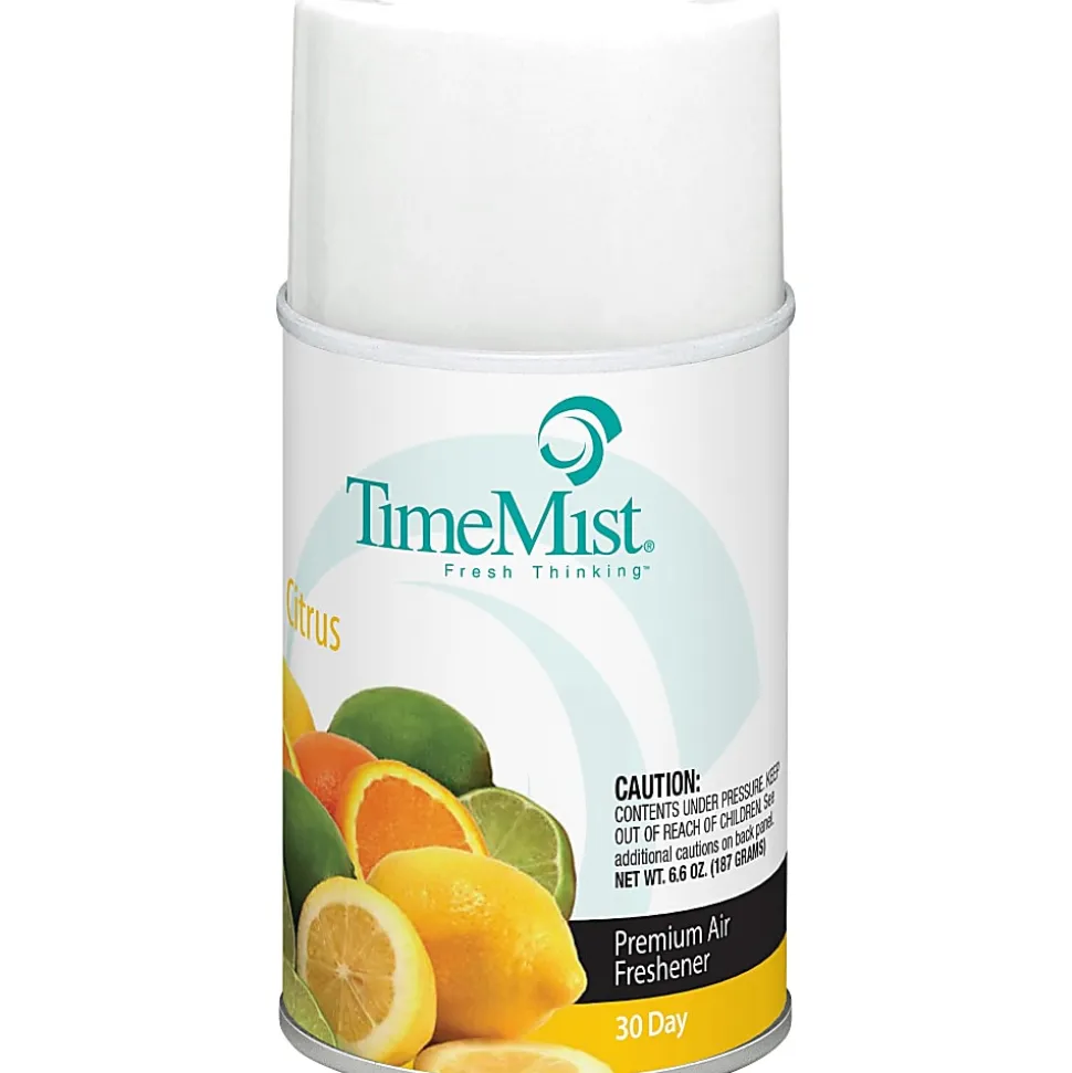 TimeMist Premium Metered Air Freshener Refills, Citrus, 6.6 Oz, Pack Of 12