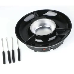 TJ Riley Fondue Set, Black