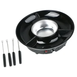 TJ Riley Fondue Set, Black